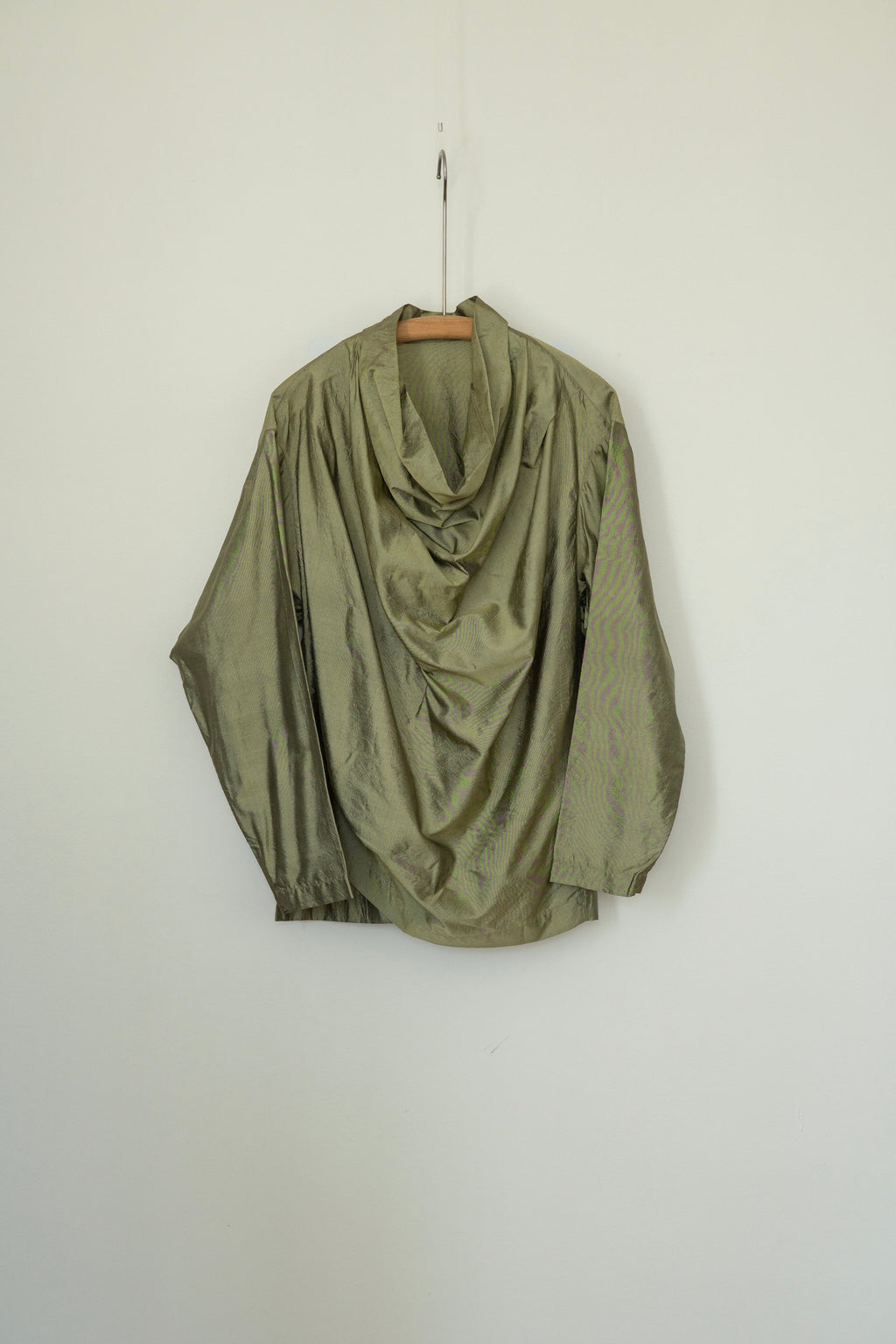 Issey Miyake permanente 1993aw Tussah Silk Draped-Collar Blouse