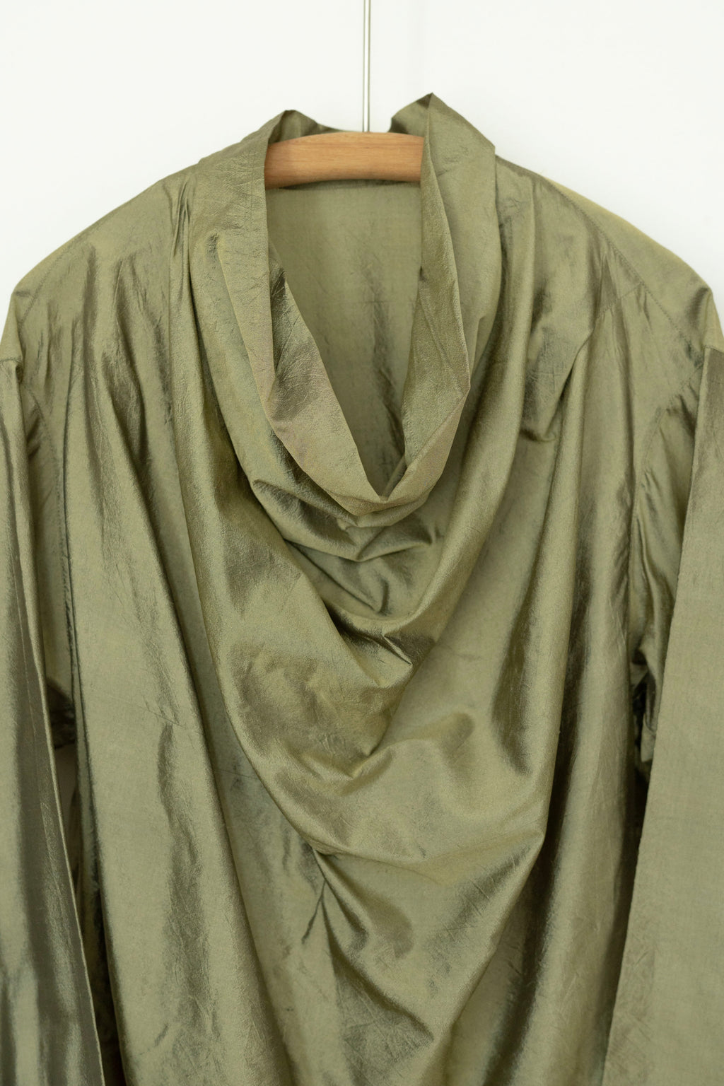 Issey Miyake permanente 1993aw Tussah Silk Draped-Collar Blouse