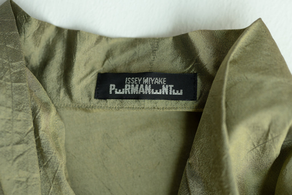 Issey Miyake permanente 1993aw Tussah Silk Draped-Collar Blouse
