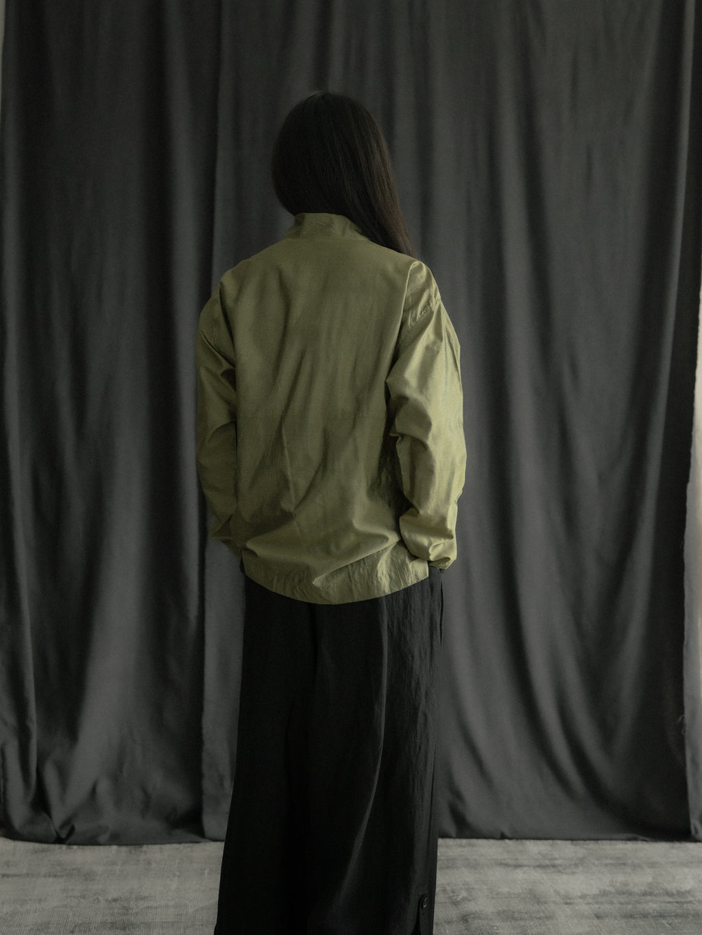 Issey Miyake permanente 1993aw Tussah Silk Draped-Collar Blouse