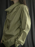 Issey Miyake permanente 1993aw Tussah Silk Draped-Collar Blouse