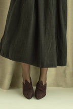 Romeo Gigli 1990s Dark Purple “Witch” Kitten Heels