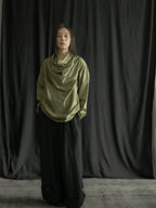 Issey Miyake permanente 1993aw Tussah Silk Draped-Collar Blouse
